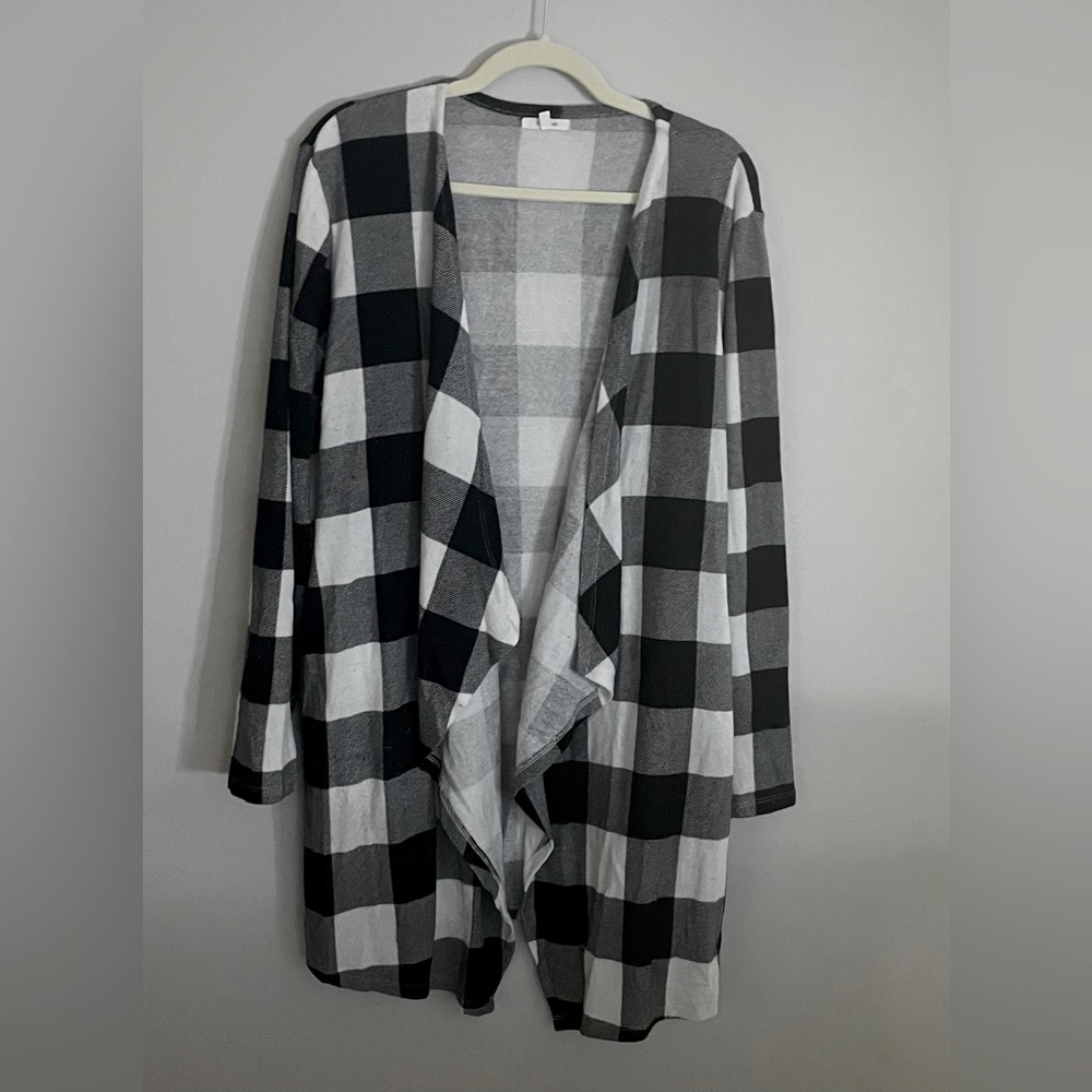 Maurices Buffalo Print Waterfall Cover Up Cardigan